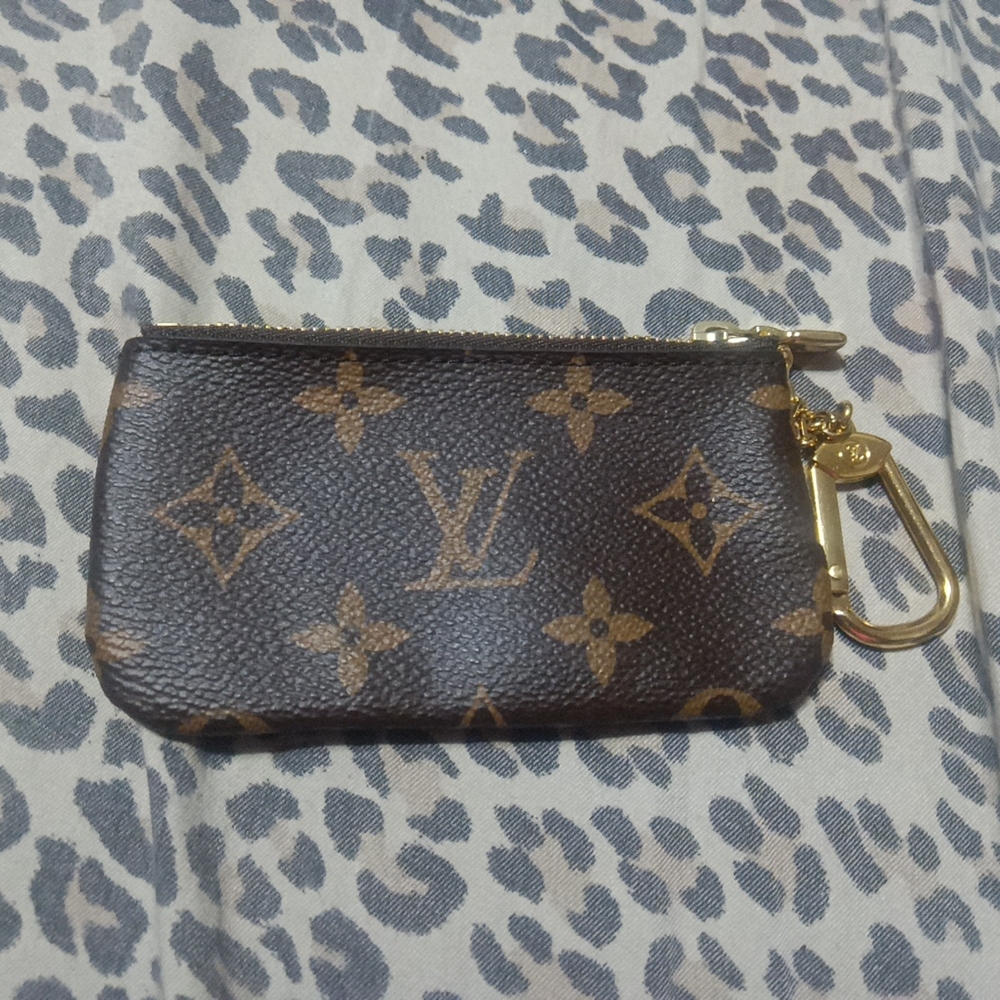 Louis Vuitton Brown and Gold Monogram Pouch